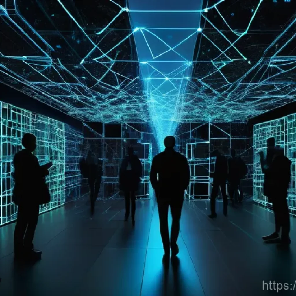 블록체인과 분산 네트워크 보안 - **Prompt:** A dynamic, split-screen image contrasting centralized and decentralized data security. O...
