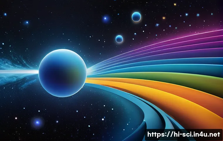 중성미자 진동 실험 - A detailed scientific illustration of neutrino oscillation: three distinct neutrino flavors—electron...